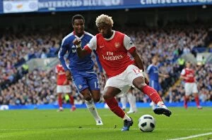 Chelsea v Arsenal 2010-11 Collection: Alex Song (Arsenal) Mikel (Chelsea). Chelsea 2: 0 Arsenal, Barclays Premier League
