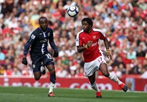 Images Dated 4th October 2009: Alex Song (Arsenal) Pascal Chimbonda (Blackburn)