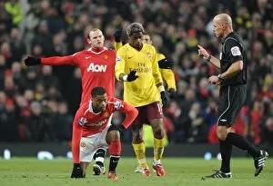 Images Dated 13th December 2010: Alex Song (Arsenal) Patrice Evra (Man United). Manchester United 1: 0 Arsenal