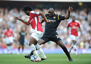 Images Dated 24th April 2010: Alex Song (Arsenal) Patrick Vieira (Man City). Arsenal 0: 0 Manchester City