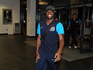 Images Dated 28th September 2011: Alex Song (Arsenal) in the players entance. Arsenal 2: 1 Olympiacos. UEFA Champions League