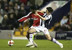 West Bromwich Albion v Arsenal 2008-9 Collection: Alex Song (Arsenal) Robert Koren (West Brom)