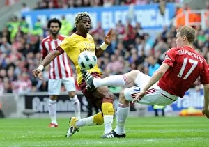 Images Dated 8th May 2011: Alex Song (Arsenal) Ryan Shawcross (Stoke). Stoke City 3: 1 Arsenal. Barclays Premier League