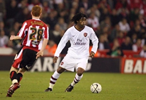 Sheffield United V Arsenal 2007-08 Prints: Alex Song (Arsenal) Stephen Quinn (Sheff)