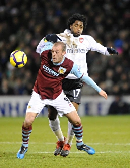 Alex Song (Arsenal) Steven Fletcher (Burnley). Burnley 1:1 Arsenal, Barclays Premier League Alex Song (Arsenal) Steven Fletcher (Burnley). Burnley 1:1 Arsenal, Barclays Premier League