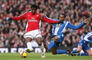 Images Dated 6th December 2008: Alex Song (Arsenal) Wilson Palacios (Wigan)