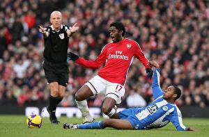 Images Dated 6th December 2008: Alex Song (Arsenal) Wilson Palacios (Wigan)