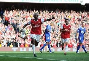 Arsenal v Bolton Wanderers 2010-11 Collection: Alex Song celebrates scoring the 3rd Arsenal goal. Arsenal 4: 1 Blackburn Rovers