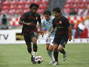 Arsenal V Lazio 2007-8 Prints: Alex Song and Eduardo (Arsenal)