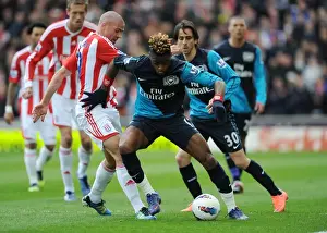 Stoke City V Arsenal 2011-12 Prints: Alex Song Outmaneuvers Jonathan Walters: A Midfield Masterclass
