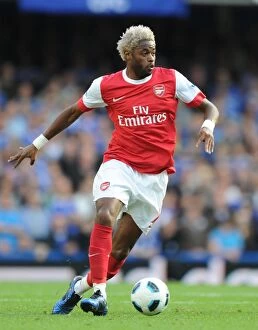 Images Dated 3rd October 2010: Alex Song vs. Chelsea: A Defensive Battle in the 2010-11 Premier League