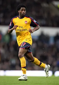 West Ham United V Arsenal 2008-09 Prints: Alex Song's Brilliant Performance: Arsenal's 2-0 Victory Over West Ham in the Premier League