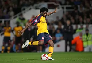 West Ham United V Arsenal 2008-09 Prints: Alex Song's Dominant Performance: Arsenal's Unforgettable 2-0 Victory Over West Ham United