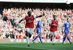 Arsenal V Bolton Wanderers 2010-11 Prints: Alex Song's Thrilling Goal: Arsenal's 3rd against Blackburn Rovers (4-1)
