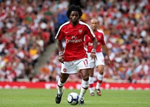 Arsenal v Rangers 2009-10 Collection: Alex Song's Triumph: Arsenal's 3-Andahalf-0 Victory over Rangers at the Emirates Cup, 2009