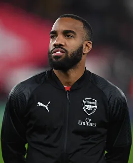 Arsenal V Qarabag 2018-19 Prints: Alexandre Lacazette: Arsenal's Ready-to-Roar Striker Ahead of Arsenal vs Qarabag UEFA Europa League Clash