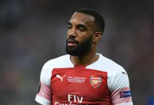 Arsenal V Chelsea Europa League Cup Final 2019 Prints: Alexandre Lacazette at the 2019 Europa League Final: Arsenal vs. Chelsea in Baku