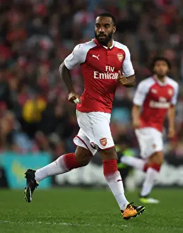 Sydney Western Wanderers V Arsenal 2017-18 Prints: Alexandre Lacazette in Action for Arsenal against Sydney Western Wanderers