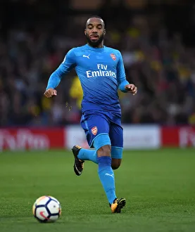 Watford V Arsenal 2017-18 Prints: Alexandre Lacazette in Action: Arsenal vs. Watford, Premier League 2017-18