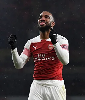 Arsenal V Cardiff City 2018-19 Prints: Alexandre Lacazette in Action: Arsenal vs. Cardiff City, Premier League 2018-19