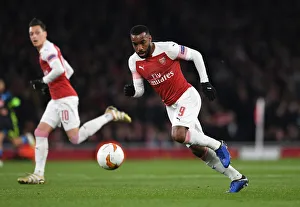 Arsenal V SSC Napoli 2018-19 Prints: Alexandre Lacazette in Action: Arsenal vs