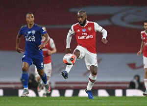Images Dated 7th July 2020: Alexandre Lacazette in Action: Arsenal vs. Leicester City, Premier League 2019-2020