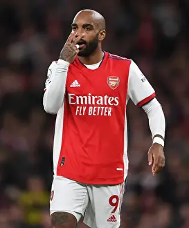 Arsenal V Crystal Palace 2021-22 Prints: Alexandre Lacazette in Action: Arsenal vs Crystal Palace, 2021-22 Premier League