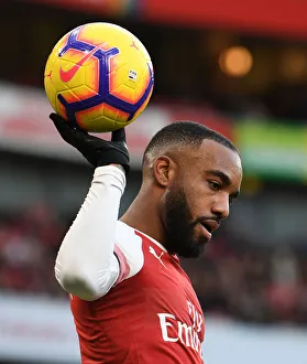 Arsenal V Fulham 2018-19 Prints: Alexandre Lacazette in Action: Arsenal vs Fulham, Premier League 2018-19