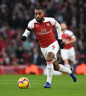 Arsenal V Fulham 2018-19 Prints: Alexandre Lacazette in Action: Arsenal vs Fulham, Premier League 2018-19