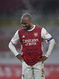 Arsenal v Manchester City - Carabao Cup 2020-21 Collection: Alexandre Lacazette in Action: Arsenal vs Manchester City - Carabao Cup Quarterfinal