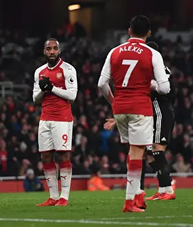 Arsenal V Manchester United 2017-18 Prints: Alexandre Lacazette in Action: Arsenal vs Manchester United, Premier League 2017-18