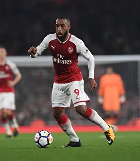 Arsenal V West Bromwich Albion 2017-18 Prints: Alexandre Lacazette in Action: Arsenal vs West Bromwich Albion, Premier League 2017-18