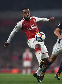 Arsenal V West Bromwich Albion 2017-18 Prints: Alexandre Lacazette in Action: Arsenal vs West Bromwich Albion, Premier League 2017-18