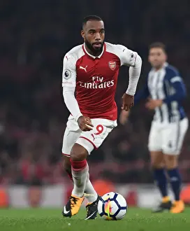 Arsenal V West Bromwich Albion 2017-18 Prints: Alexandre Lacazette in Action: Arsenal vs West Bromwich Albion, Premier League 2017-18