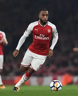 Arsenal V West Bromwich Albion 2017-18 Prints: Alexandre Lacazette in Action: Arsenal vs West Bromwich Albion, Premier League 2017-18