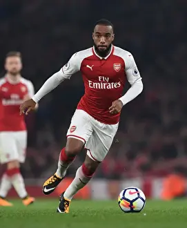 Arsenal V West Bromwich Albion 2017-18 Prints: Alexandre Lacazette in Action: Arsenal vs West Bromwich Albion, Premier League 2017-18