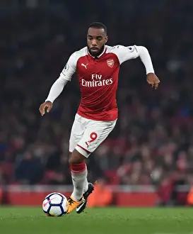 Arsenal V West Bromwich Albion 2017-18 Prints: Alexandre Lacazette in Action: Arsenal vs West Bromwich Albion, Premier League 2017-18