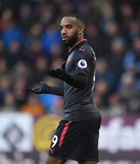 Burnley V Arsenal 2017-18 Prints: Alexandre Lacazette in Action: Burnley vs Arsenal, Premier League 2017-18