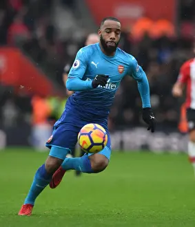 Southampton V Arsenal 2017-18 Prints: Alexandre Lacazette in Action: Southampton vs Arsenal, Premier League 2017-18