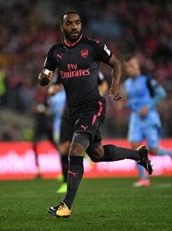 Images Dated 13th July 2017: Alexandre Lacazette in Action: Sydney FC vs. Arsenal Pre-Season Friendly (2017-18)