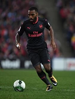 Images Dated 13th July 2017: Alexandre Lacazette in Action: Sydney FC vs Arsenal Pre-Season Friendly (2017-18)