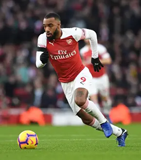 Alexandre Lacazette (Arsenal). Arsenal 4: 1 Fulham. Premier League. Emirates Stadium