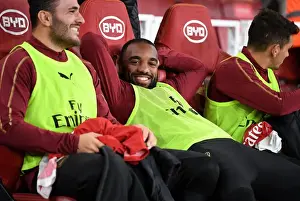 Arsenal V Brentford - Carabao Cup 2018-19 Prints: Alexandre Lacazette: Arsenal's Ready-to-Roar Striker Ahead of Arsenal v Brentford Carabao Cup Clash