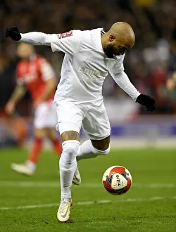 Nottingham Forest V Arsenal FA Cup 3rd And 2021-22 Prints: Alexandre Lacazette in FA Cup Action: Arsenal vs. Nottingham Forest (2021-22)