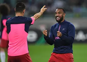 Qarabag V Arsenal 2018-19 Prints: Alexandre Lacazette Gears Up for Arsenal's UEFA Europa League Battle against Qarabag