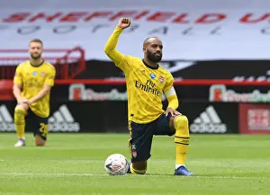 Alexandre Lacazette Kneels Before FA Cup Quarterfinal: Sheffield United vs. Arsenal