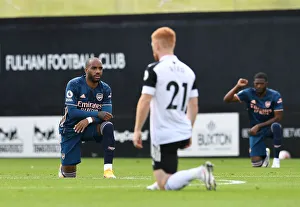 Alexandre Lacazette Kneels: Fulham vs. Arsenal, Premier League 2020-21
