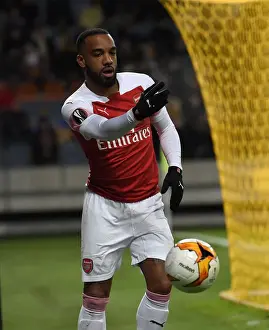 BATE Borisov V Arsenal 2018-19 Prints: Alexandre Lacazette Leads Arsenal in Europa League Clash against BATE Borisov