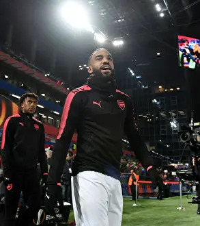 CSKA Moscow V Arsenal 2017-18 Prints: Alexandre Lacazette Prepares for Arsenal's Europa League Showdown against CSKA Moscow