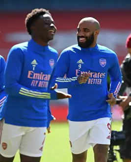 Arsenal V Fulham 2020-21 Prints: Alexandre Lacazette Prepares for Empty Emirates Clash: Arsenal vs